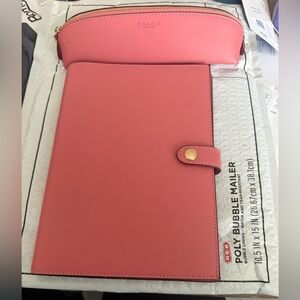 Coach Pink notebook/ pencil case- color Taffy
